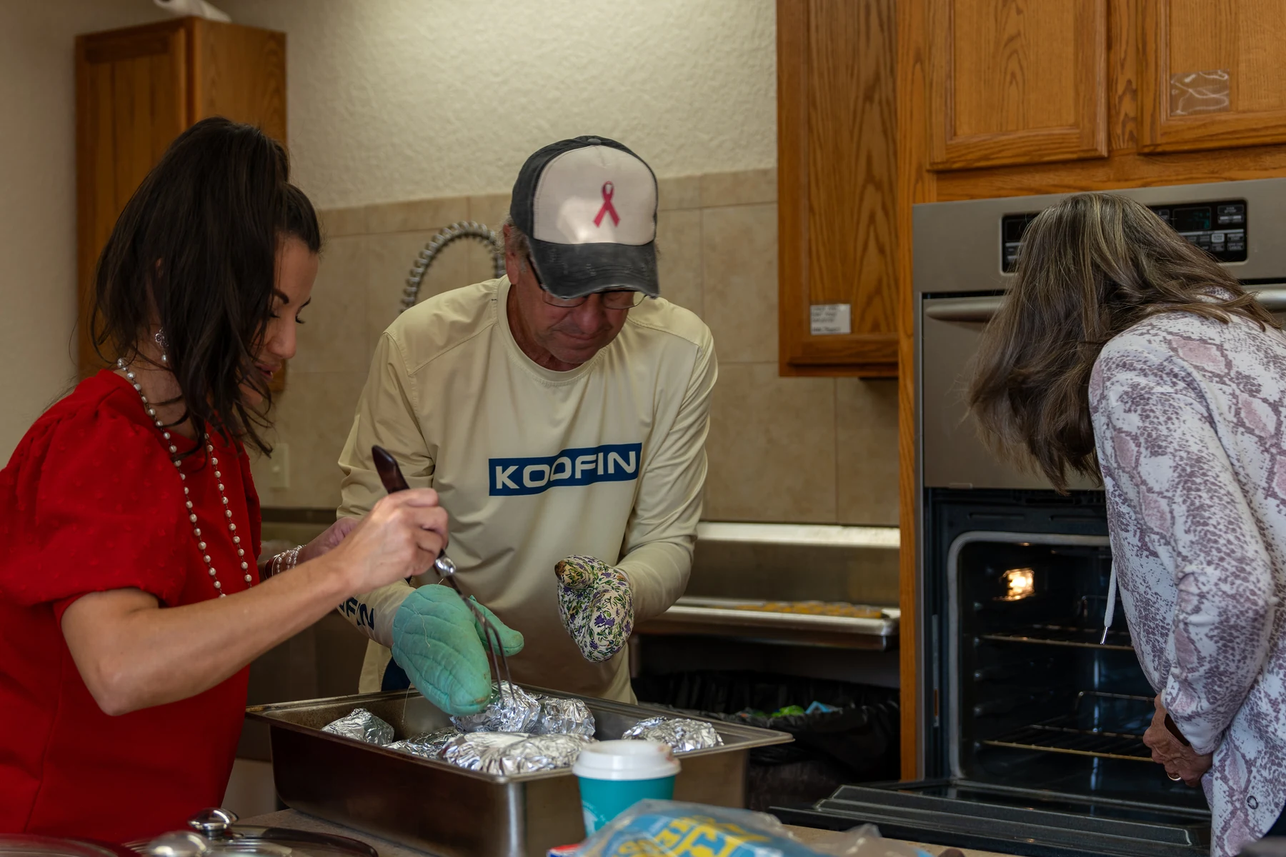 Coffee being poured in the foyer